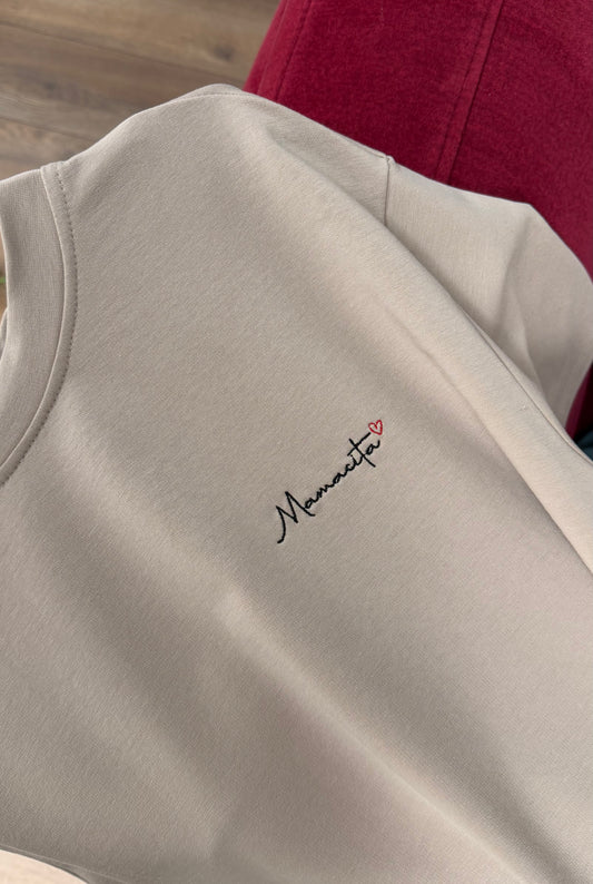 Marškinėliai su išsiuvinėjimu  OVERSIZED